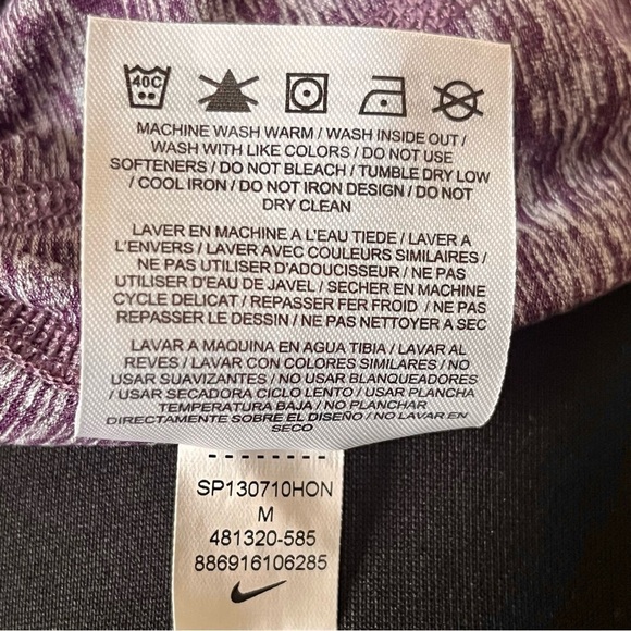 Nike Running Dri-Fit Half Zip Long Sleeve Top Purple Womens Size Medium - Picture 7 of 7